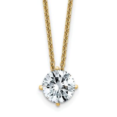 Belk & Co 1 ct. t.w. Moissanite Solitaire Necklace in 14K Gold, Yellow