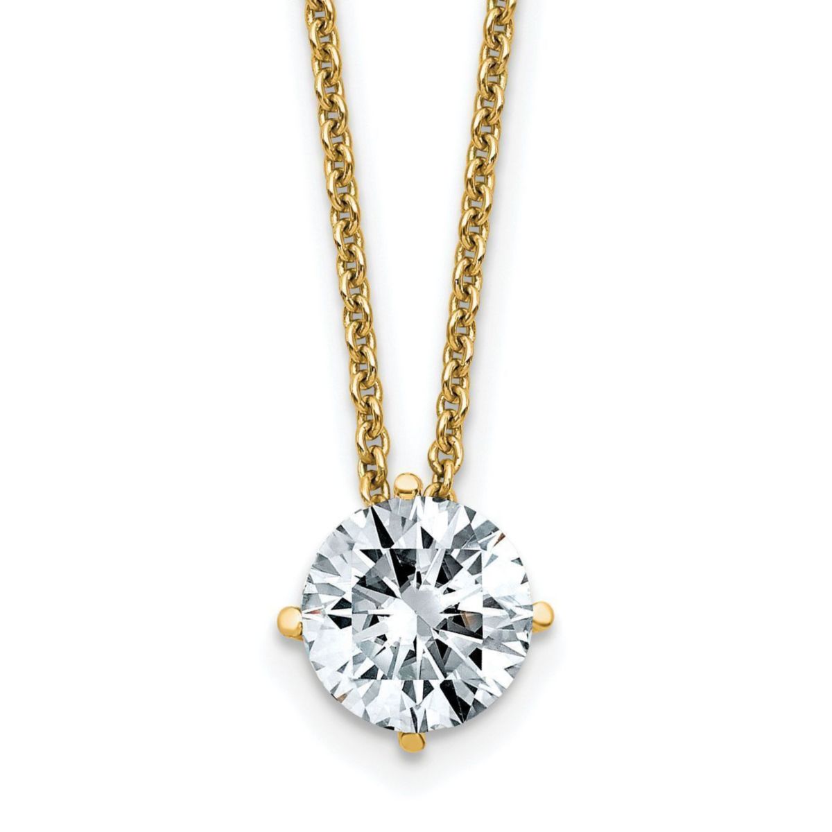 1 ct. t.w. Moissanite Solitaire Necklace in 14K Gold