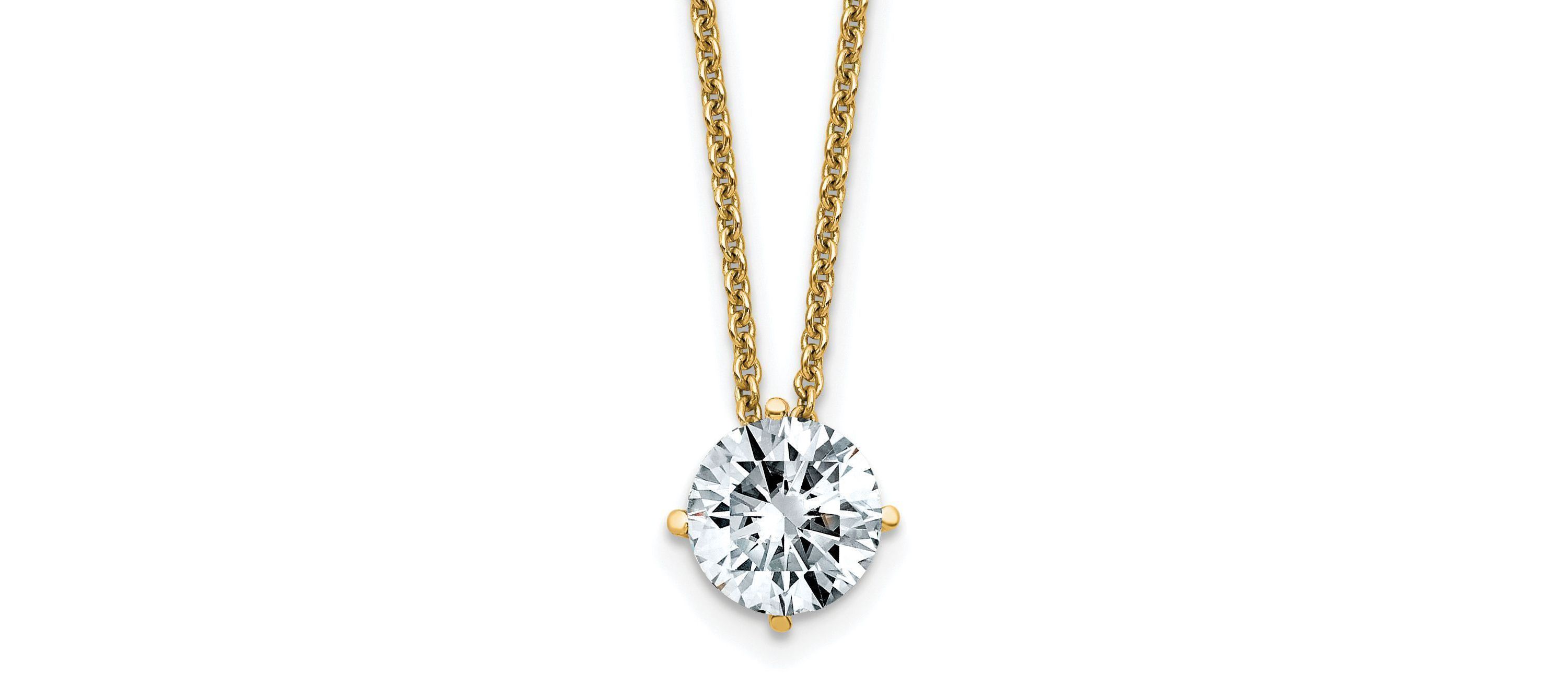 1 ct. t.w. Moissanite Solitaire Necklace in 14K Gold