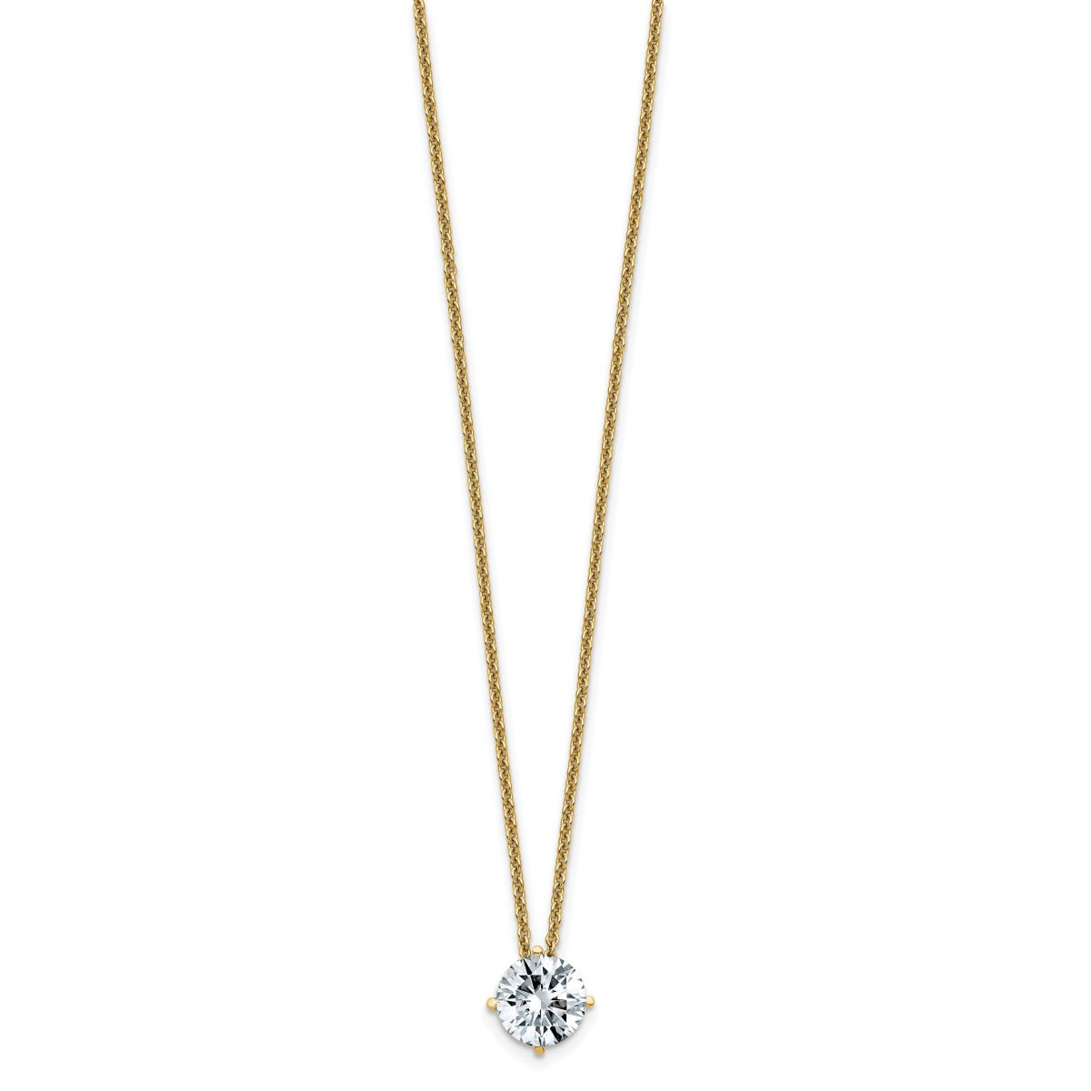 1 ct. t.w. Moissanite Solitaire Necklace in 14K Gold