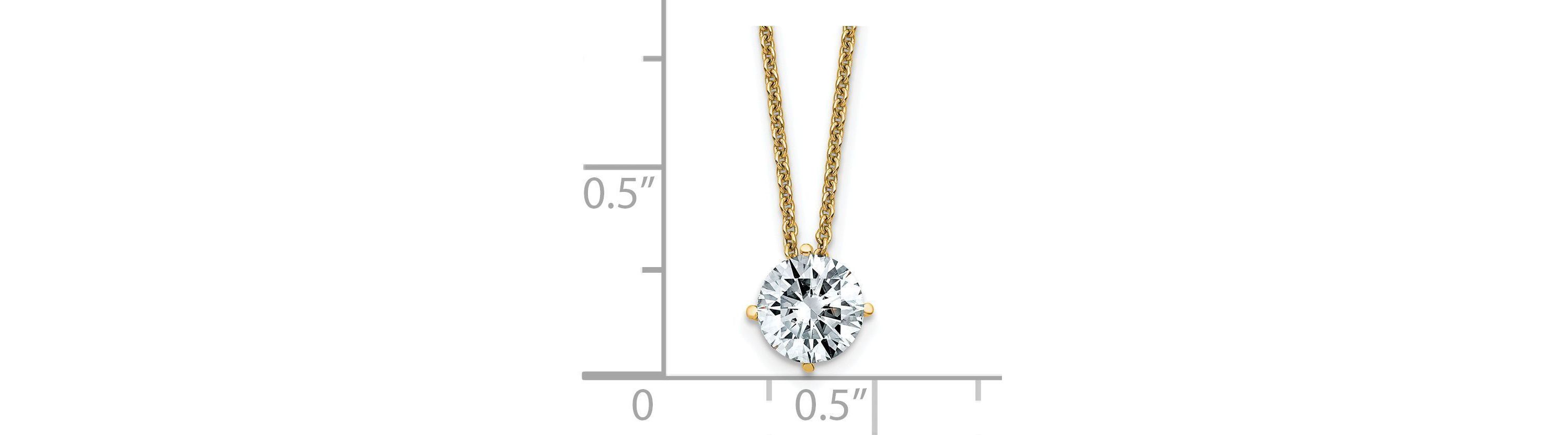 1 ct. t.w. Moissanite Solitaire Necklace in 14K Gold