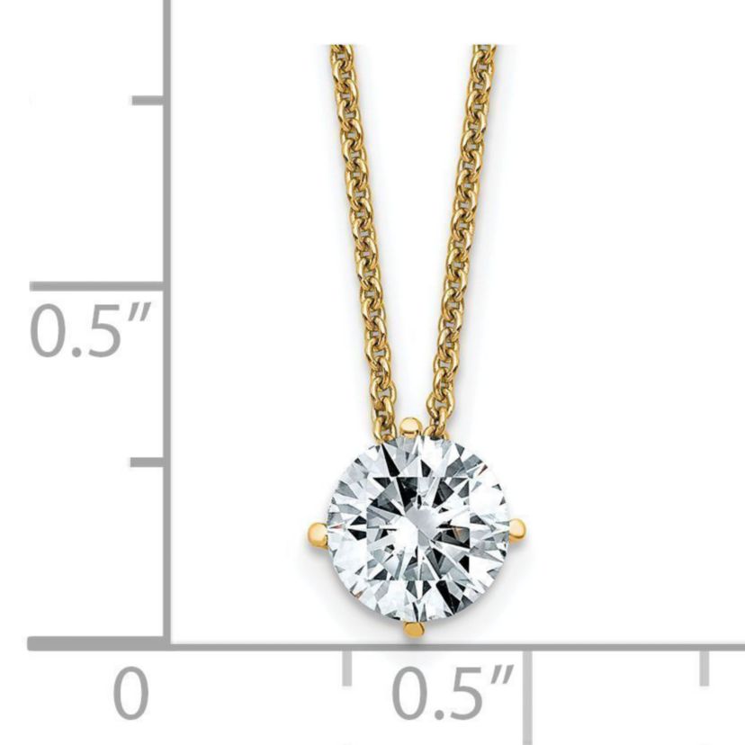 1 ct. t.w. Moissanite Solitaire Necklace in 14K Gold