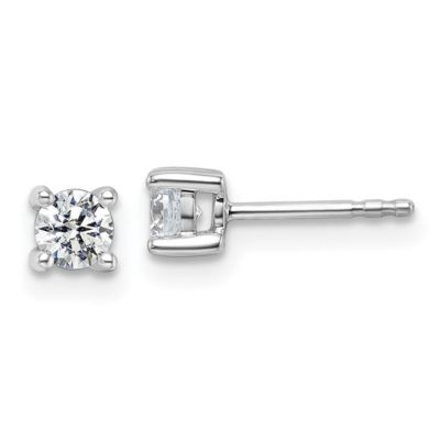 Belk & Co Lab Created 1/2 ct. t.w. Lab Grown Diamond Certified 4-Prong Earrings in 14K Gold, White -  0883957057842