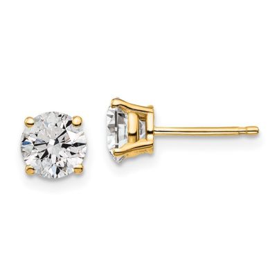 Belk & Co Lab Created 1.5 ct. t.w. Lab Grown Diamond Certified 4-Prong Earrings in 14K Gold, Yellow -  0191101417122