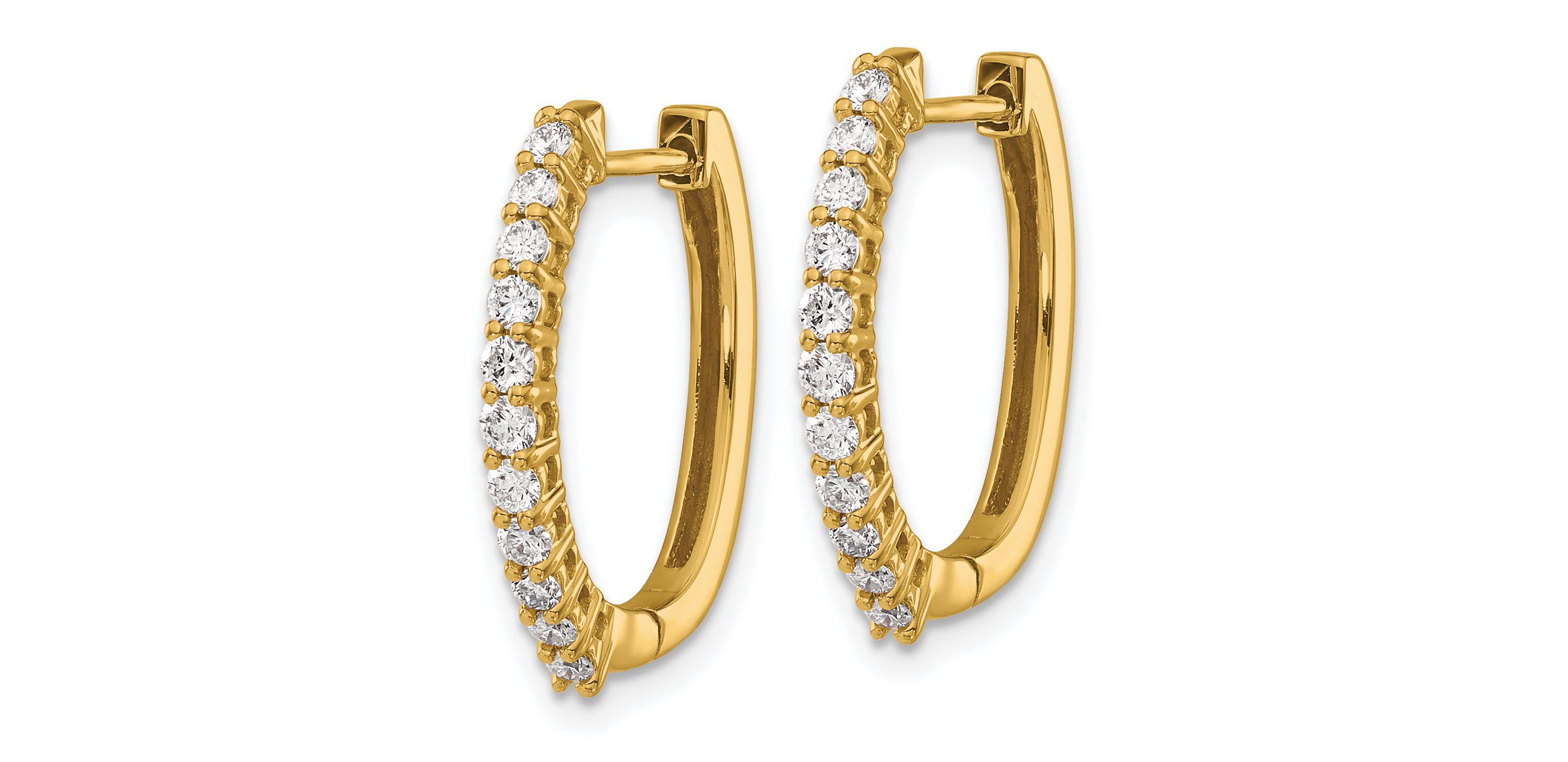 Lab Created 1/2 ct. t.w. Diamond Hoop Earrings in 14K White Gold