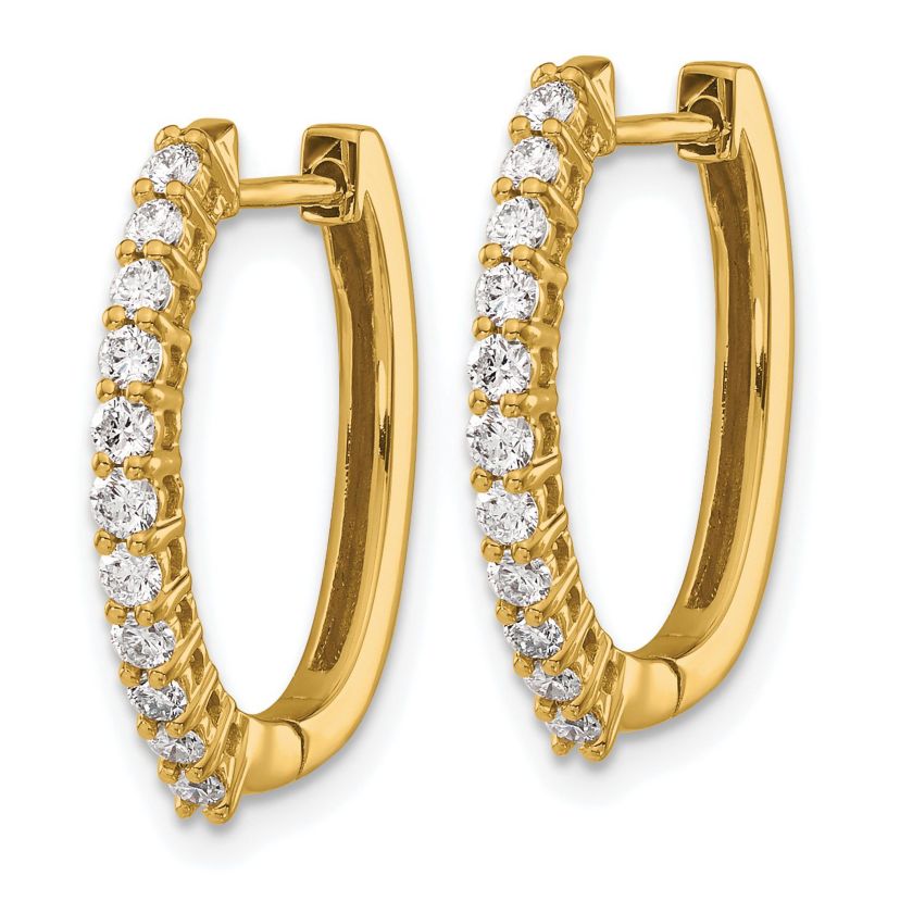 Lab Created 1/2 ct. t.w. Diamond Hoop Earrings in 14K White Gold