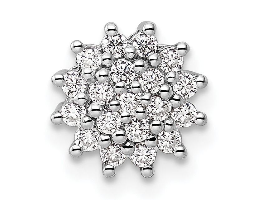 Lab Created 1/4 ct. t.w. Lab Grown Diamond Cluster Chain Slide Pendant in 14K Gold