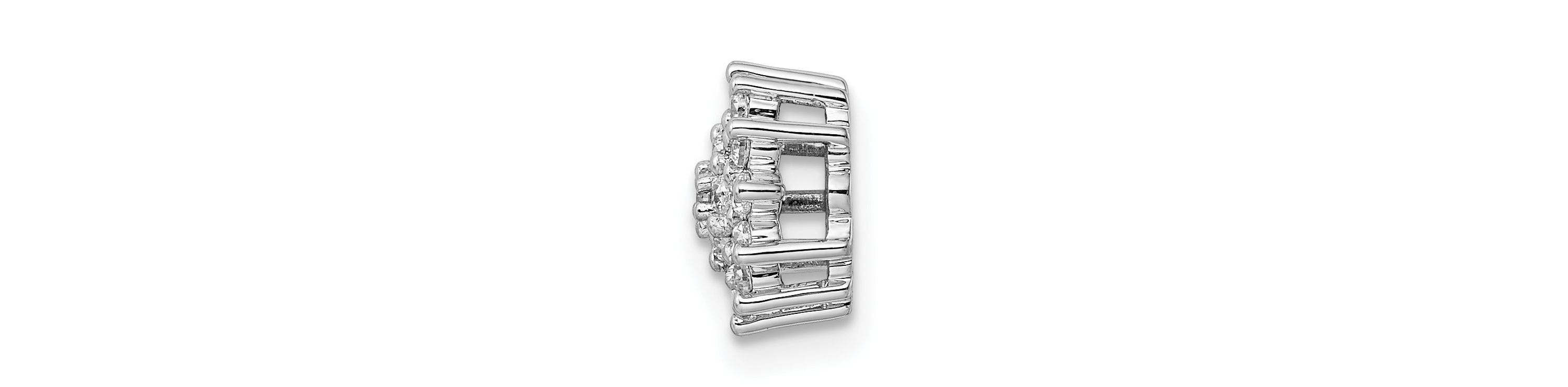 Lab Created 1/4 ct. t.w. Lab Grown Diamond Cluster Chain Slide Pendant in 14K Gold