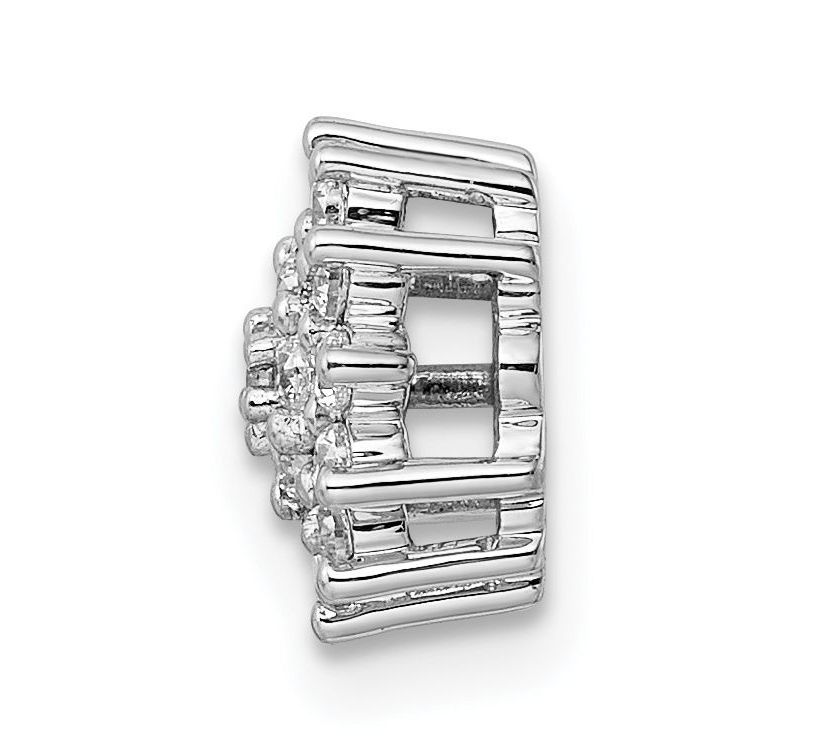Lab Created 1/4 ct. t.w. Lab Grown Diamond Cluster Chain Slide Pendant in 14K Gold