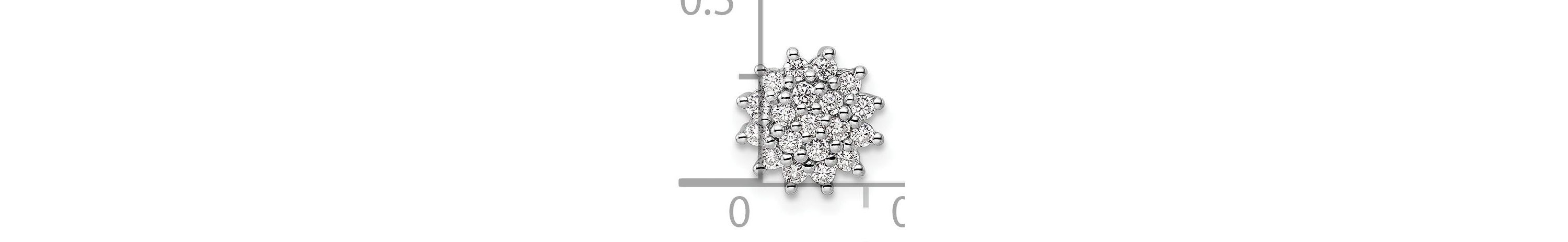 Lab Created 1/4 ct. t.w. Lab Grown Diamond Cluster Chain Slide Pendant in 14K Gold