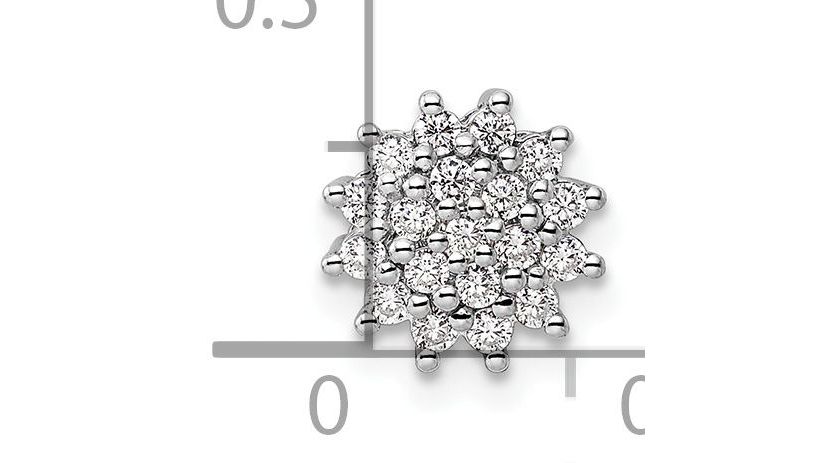 Lab Created 1/4 ct. t.w. Lab Grown Diamond Cluster Chain Slide Pendant in 14K Gold