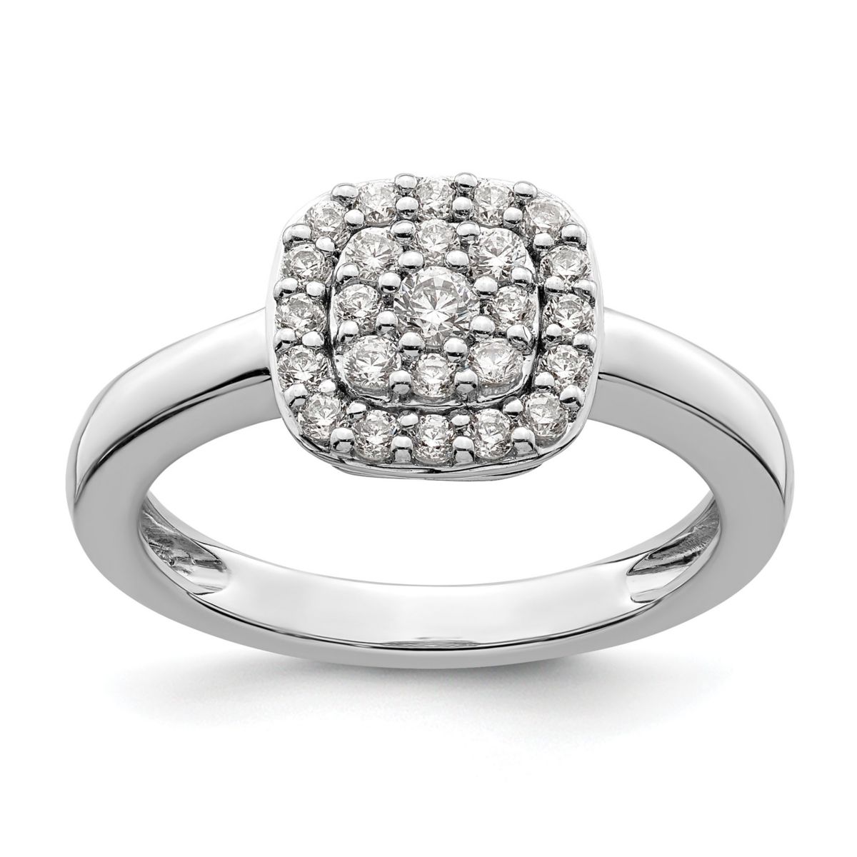 Belk & Co. Lab Created 3/8 ct. t.w. Lab Grown Diamond Squared Halo Ring ...