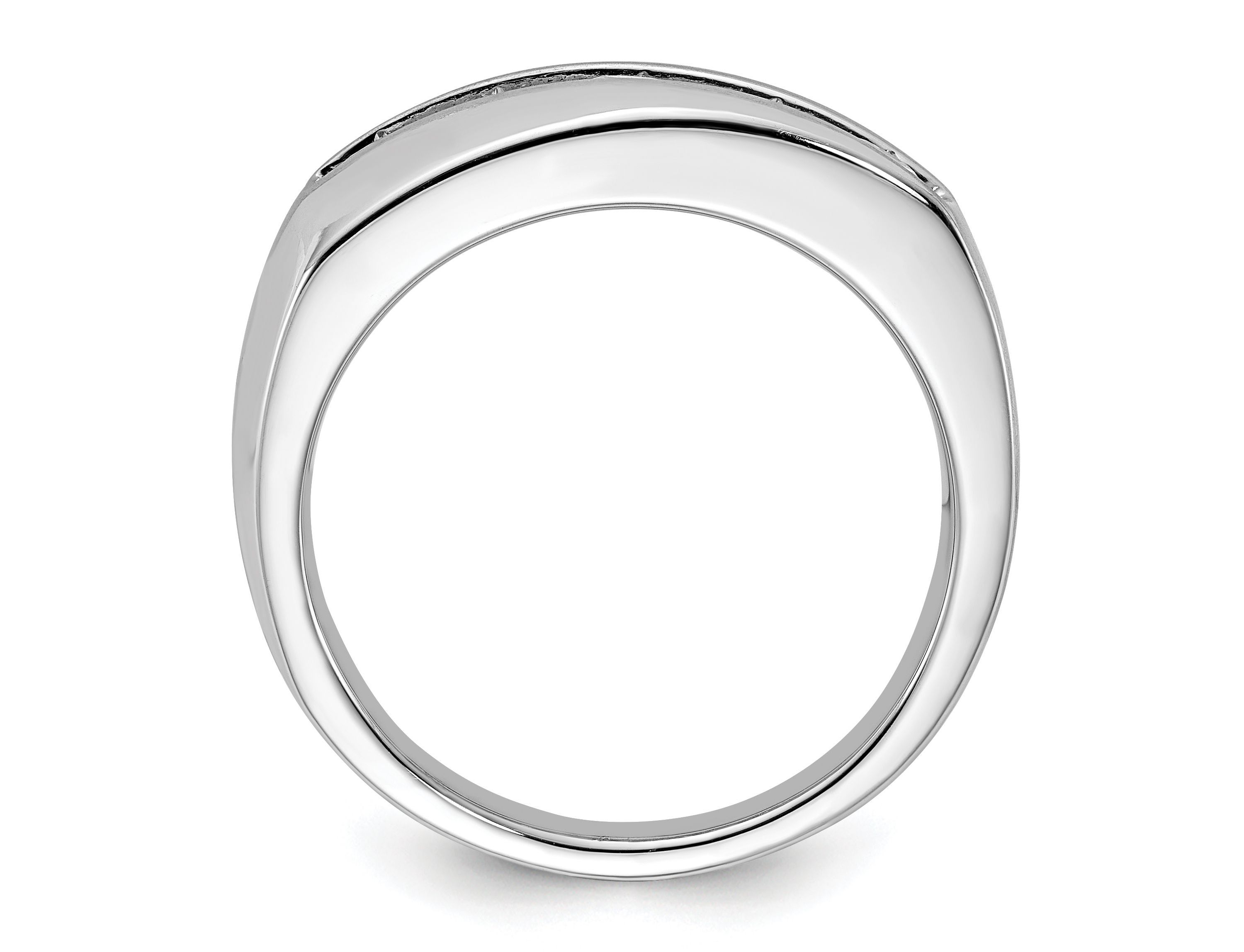Lab Created 0.97 ct. t.w. Lab Grown Diamond VS/SI GHI, Mens 5-Stone Ring in 10K White Gold