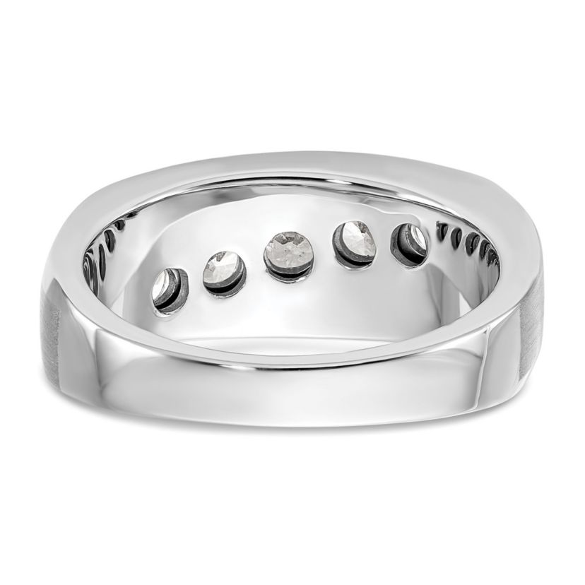 Lab Created 0.97 ct. t.w. Lab Grown Diamond VS/SI GHI, Mens 5-Stone Ring in 10K White Gold