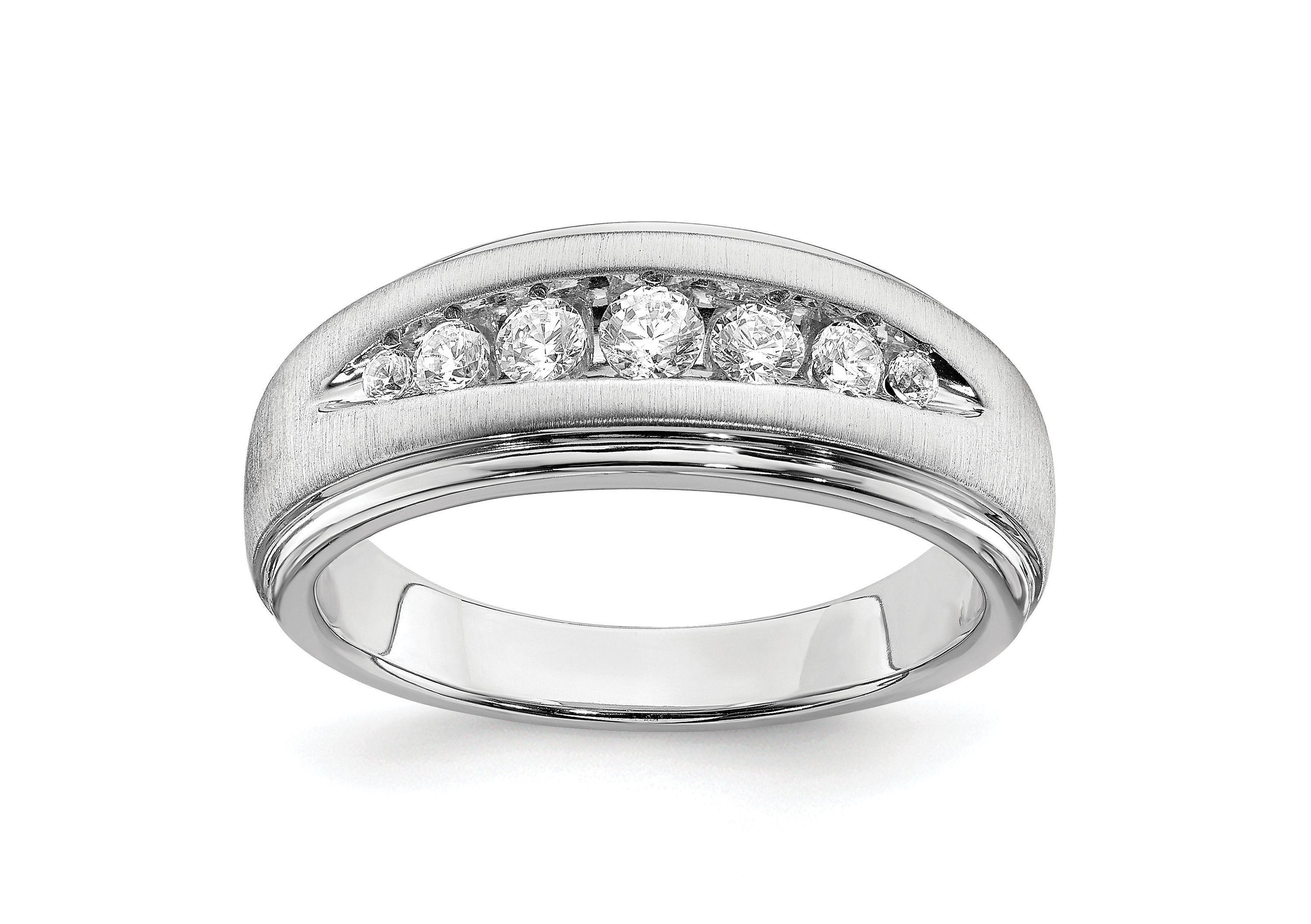 Lab Created 1/2 ct. t.w. Lab Grown Diamond, VS/SI GHI, Mens Ring in 10K White Gold