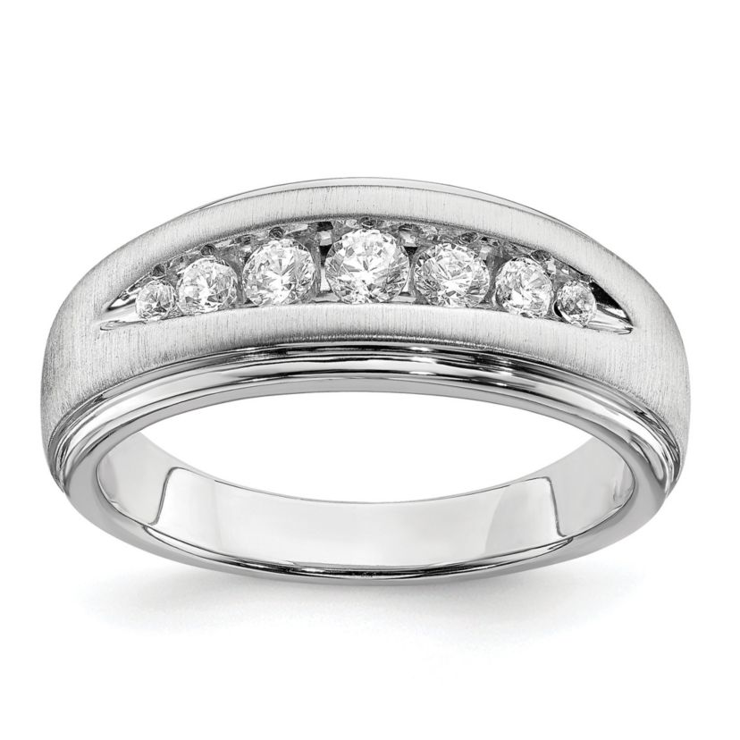 Lab Created 1/2 ct. t.w. Lab Grown Diamond, VS/SI GHI, Mens Ring in 10K White Gold