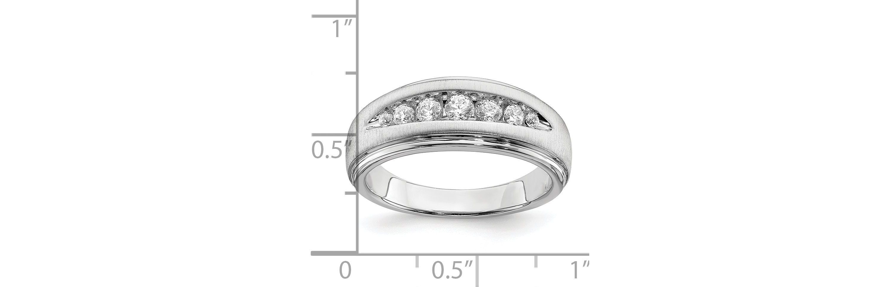 Lab Created 1/2 ct. t.w. Lab Grown Diamond, VS/SI GHI, Mens Ring in 10K White Gold