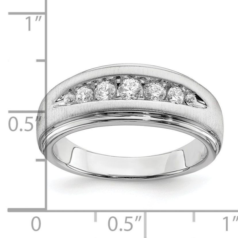 Lab Created 1/2 ct. t.w. Lab Grown Diamond, VS/SI GHI, Mens Ring in 10K White Gold