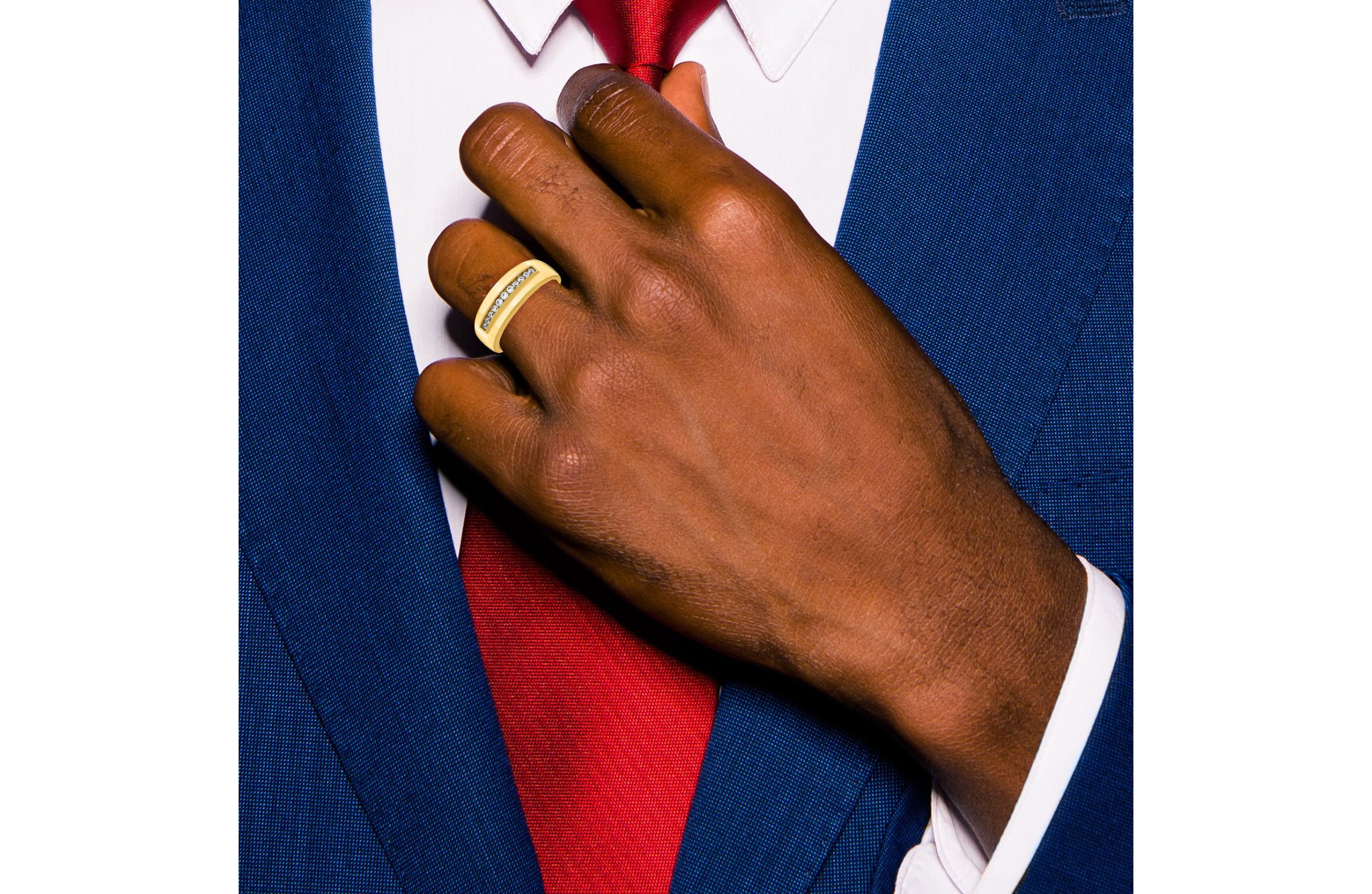 Lab Created 1/4 ct. t.w. Lab Grown Diamond Mens Band in 14K Yellow Gold