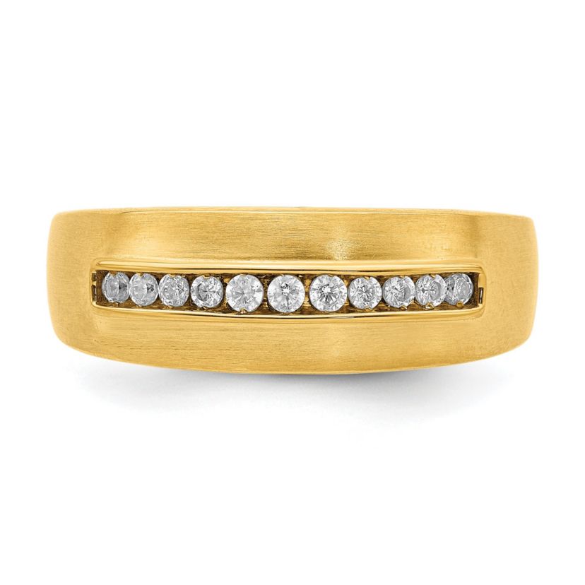 Lab Created 1/4 ct. t.w. Lab Grown Diamond Mens Band in 14K Yellow Gold