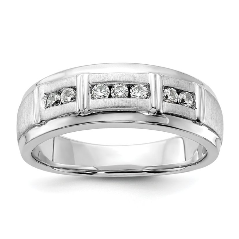 Lab Created 1/4 ct. t.w. Lab Grown Diamond VS/SI GHI, Mens Ring in 14K White Gold