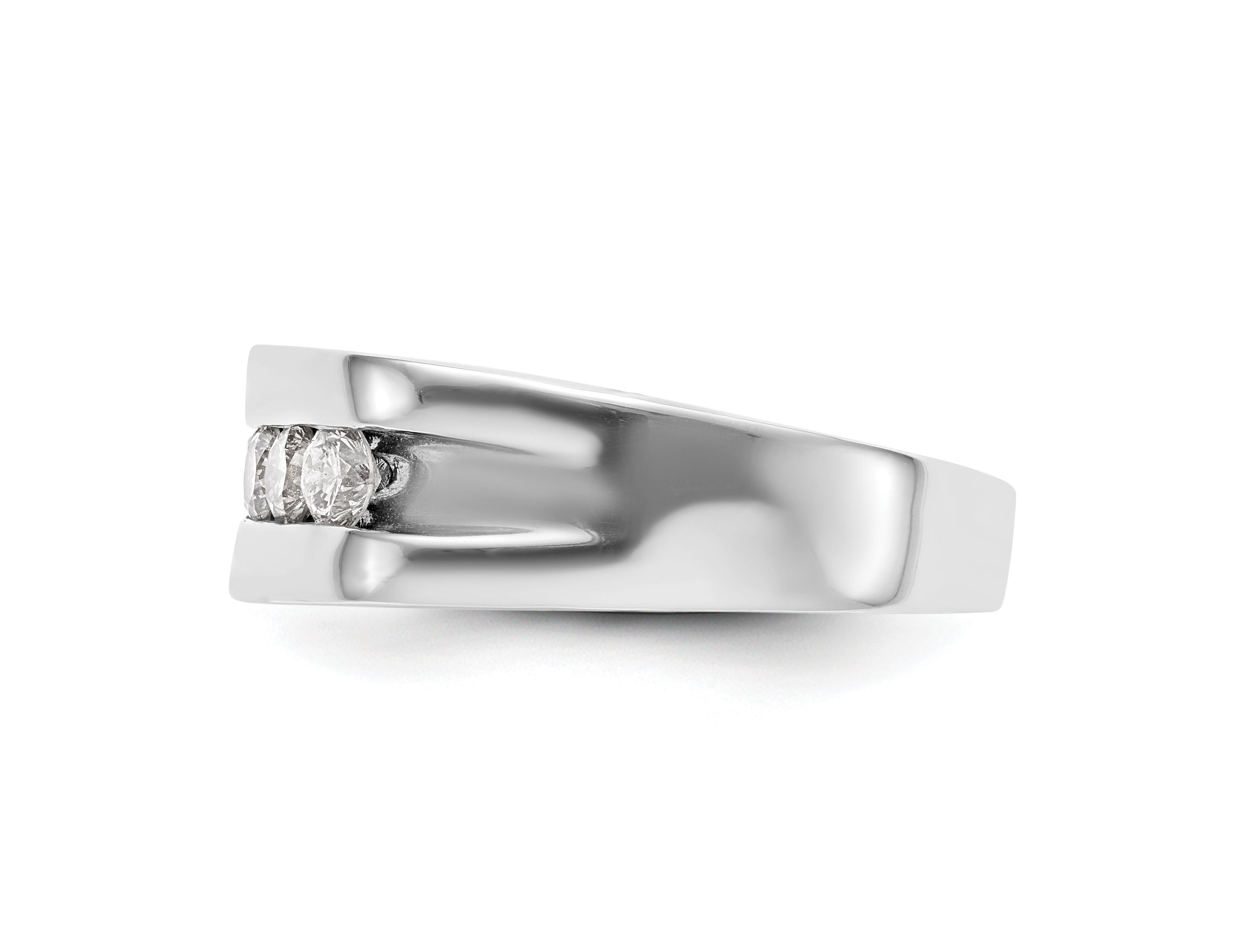 Lab Created 3/4 ct. t.w. Lab Grown Diamond VS/SI GHI, 5-Stone Mens Channel Band in 14K White Gold