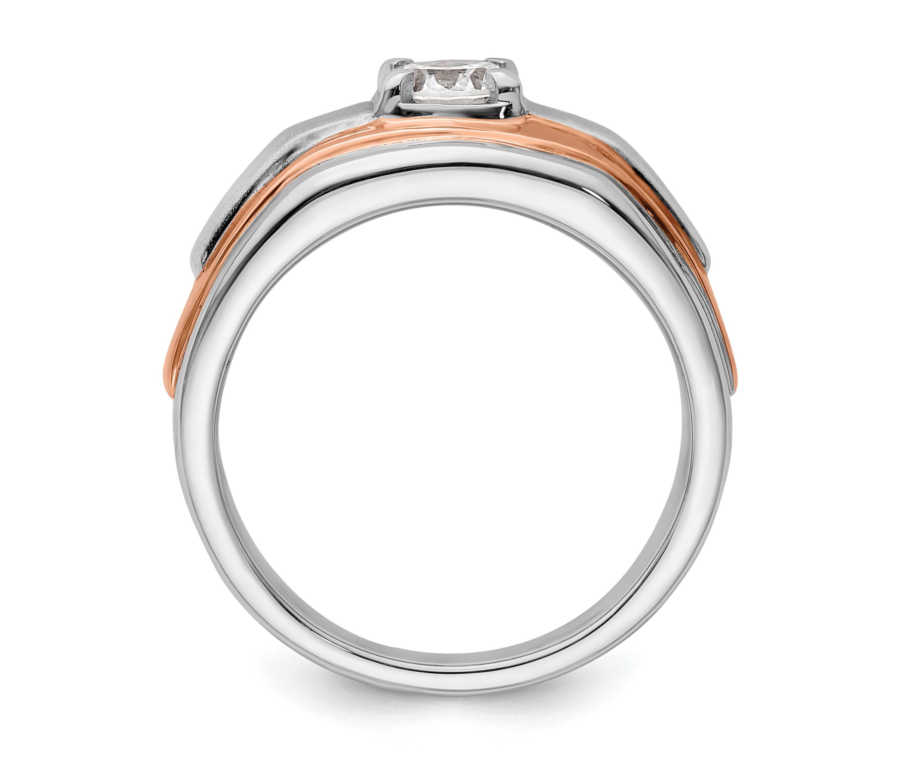 Lab Created 3/4 ct. t.w. Lab Grown Diamond VS/SI GHI, Mens Ring in 10K Two-Tone