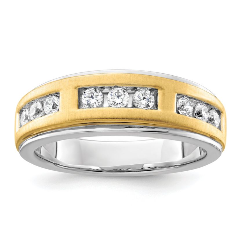 Lab Created 1/2 ct. t.w. Lab Grown Diamond Mens Ring in 14K Two-Tone