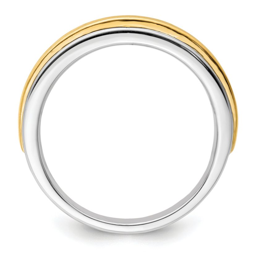 Lab Created 1/2 ct. t.w. Lab Grown Diamond Mens Ring in 14K Two-Tone