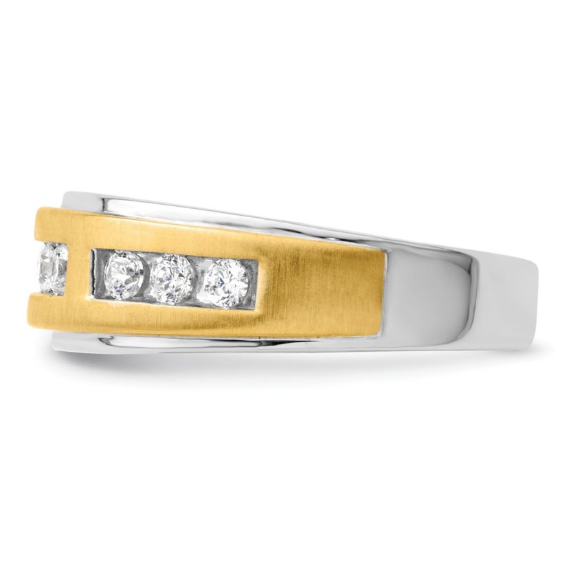 Lab Created 1/2 ct. t.w. Lab Grown Diamond Mens Ring in 14K Two-Tone