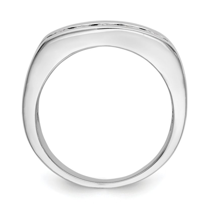 Lab Created 3/4 ct. t.w. Lab Grown Diamond VS/SI GHI, 5-Stone Mens Channel Band in 10K White Gold
