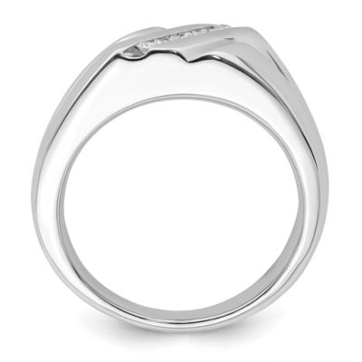 Lab Created 1/6 ct. t.w. Grown Diamond Men's Ring 14K White Gold