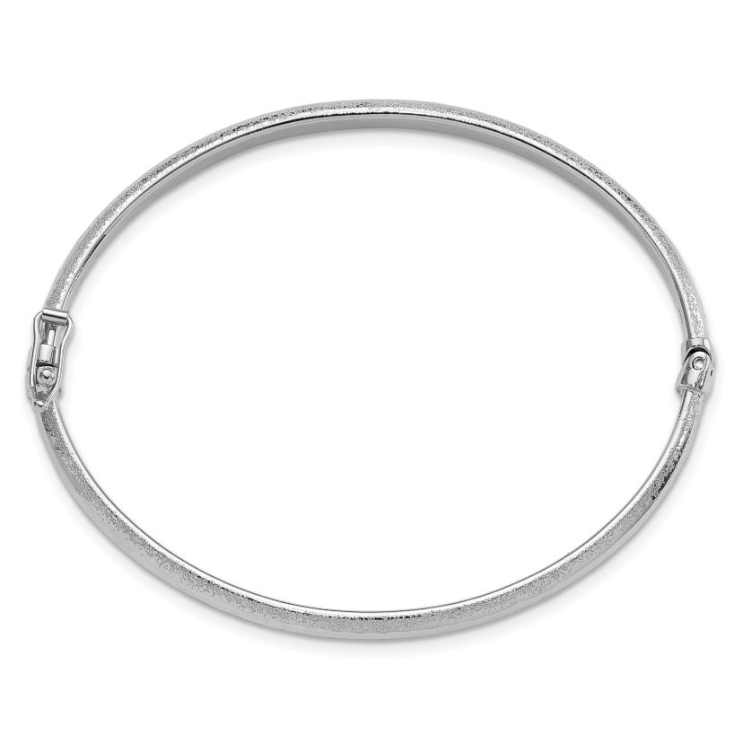 14K Diamond-cut and Laser-cut Fancy Hinged Bangle Bracelet