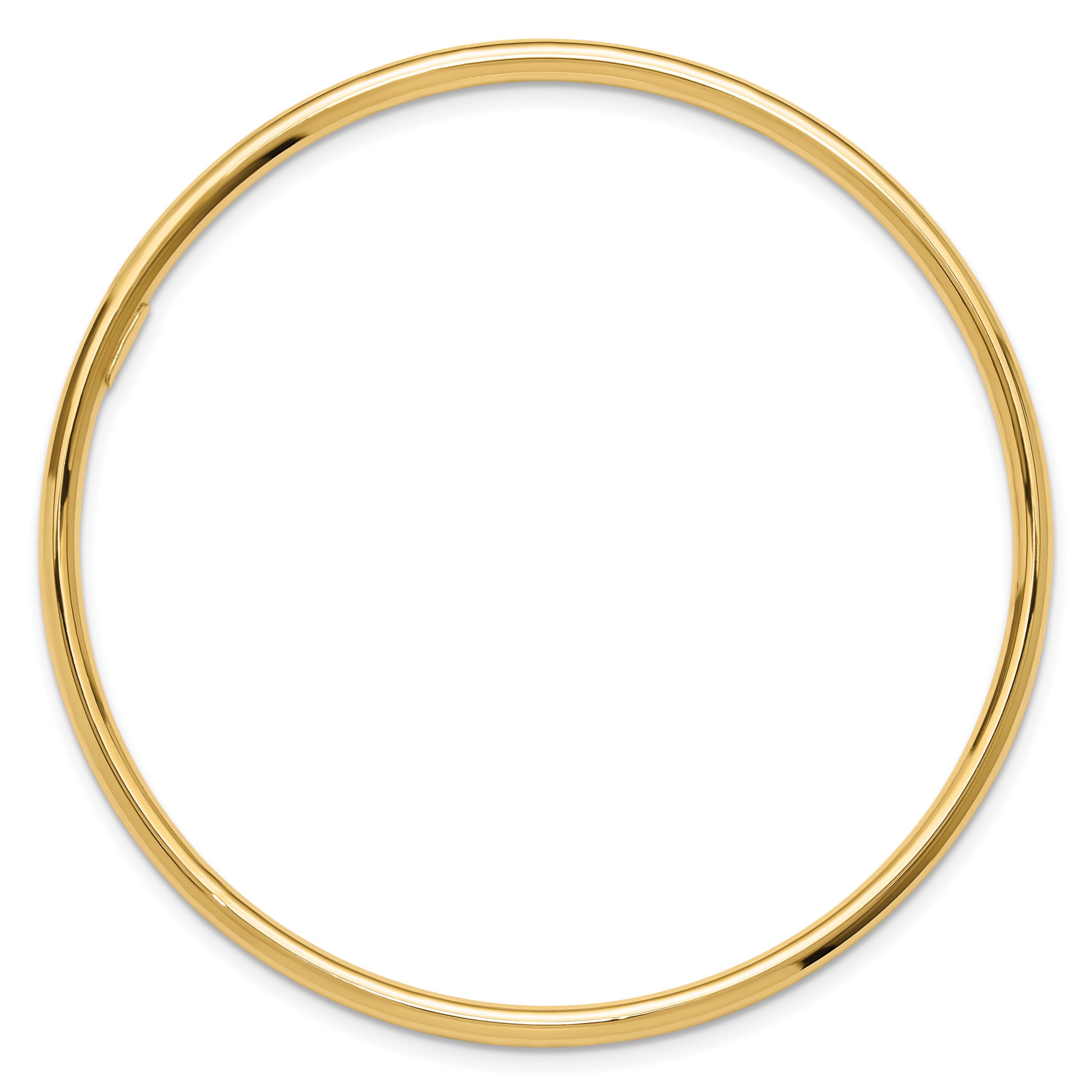 14K 3mm Polished Slip On Bangle