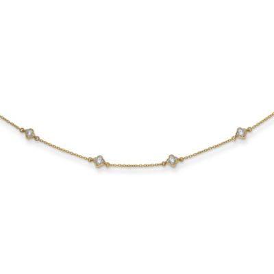 Belk & Co Lab Created 1/2 ct. t.w. Lab Grown Diamond VS/SI GH, Multi Station Necklace in 14K Gold