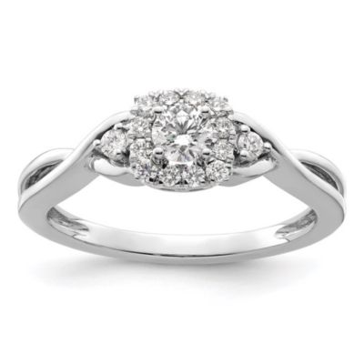 Belk & Co Lab Created 3/8 ct. t.w. Lab Grown Diamond VS/SI GH, Complete Bypass Ring 14K White Gold, 6 -  0196904207994