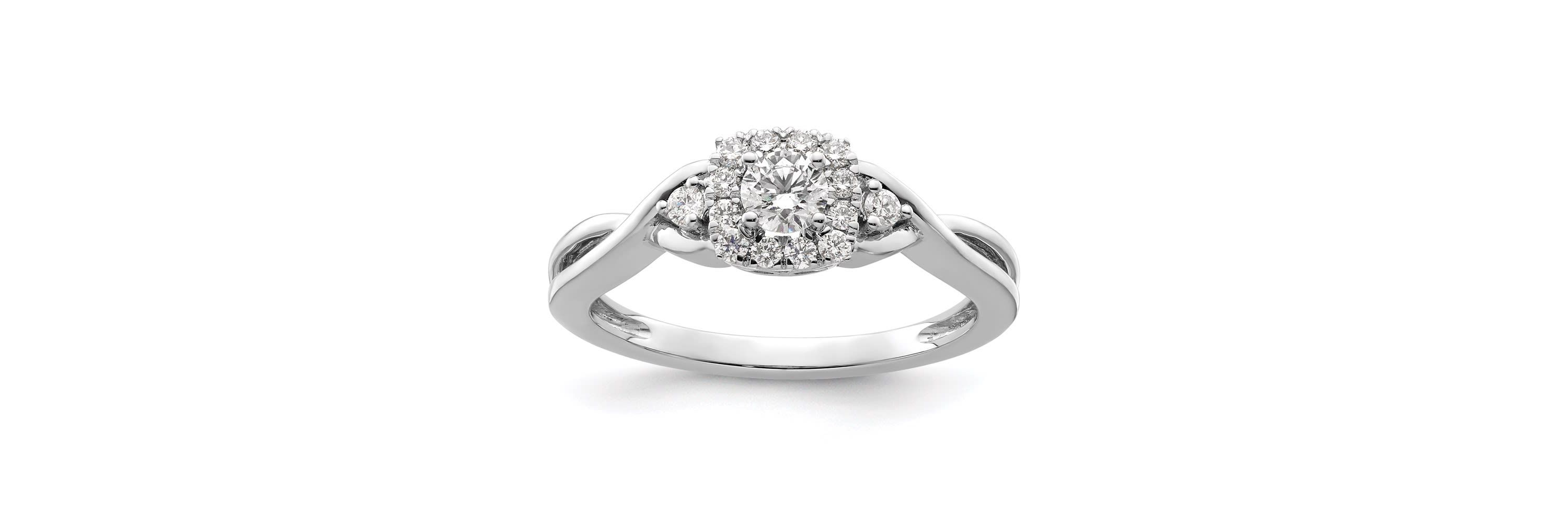 Lab Created 3/8 ct. t.w. Lab Grown Diamond VS/SI GH, Complete Bypass Ring 14K White Gold