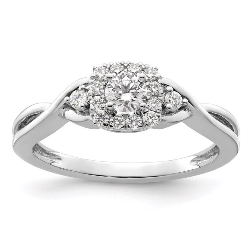 Lab Created 3/8 ct. t.w. Lab Grown Diamond VS/SI GH, Complete Bypass Ring 14K White Gold