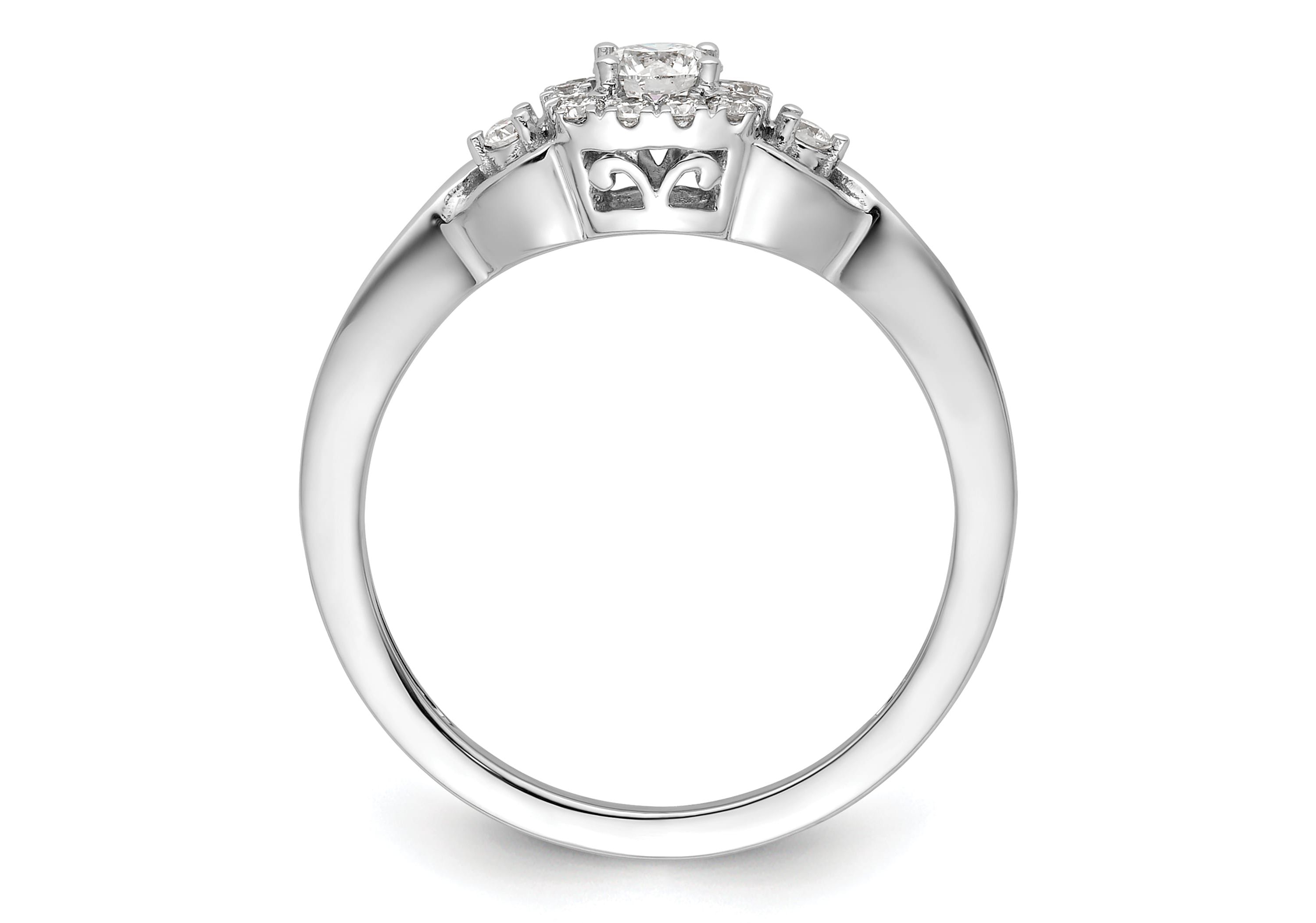 Lab Created 3/8 ct. t.w. Lab Grown Diamond VS/SI GH, Complete Bypass Ring 14K White Gold