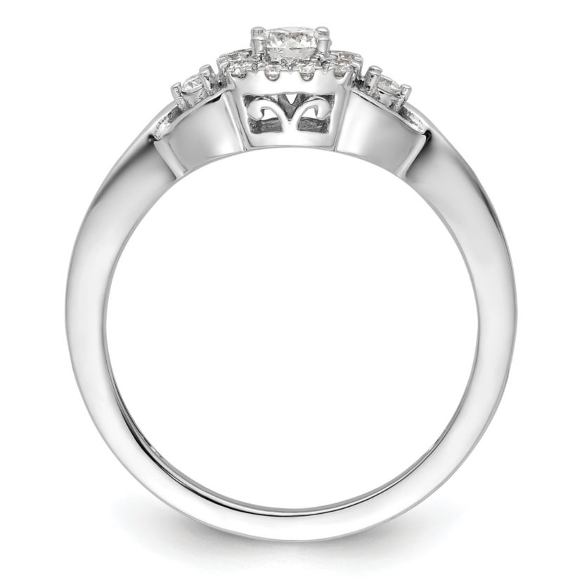 Lab Created 3/8 ct. t.w. Lab Grown Diamond VS/SI GH, Complete Bypass Ring 14K White Gold