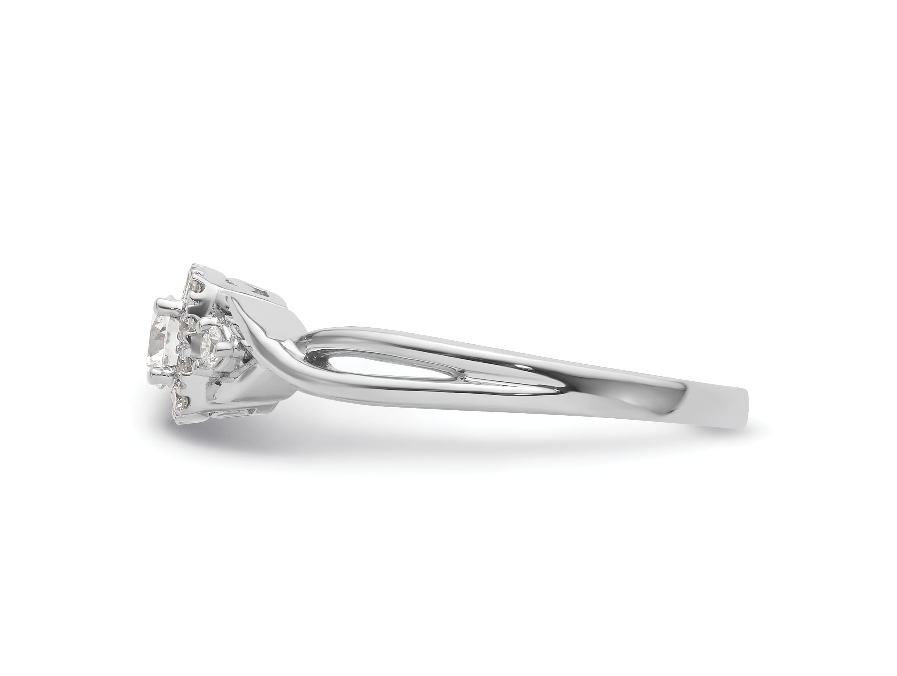 Lab Created 3/8 ct. t.w. Lab Grown Diamond VS/SI GH, Complete Bypass Ring 14K White Gold
