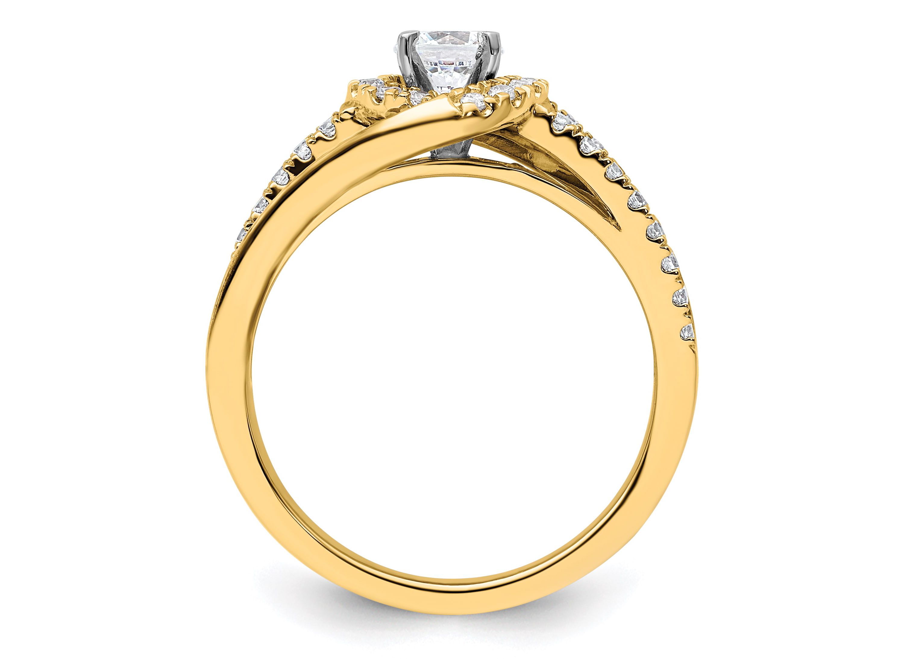 Lab Created 3/4 ct. t.w. Lab Grown Diamond VS/SI GH, Complete Engagement Ring 14K Yellow Gold