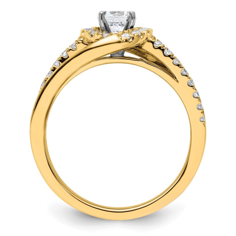 Lab Created 3/4 ct. t.w. Lab Grown Diamond VS/SI GH, Complete Engagement Ring 14K Yellow Gold