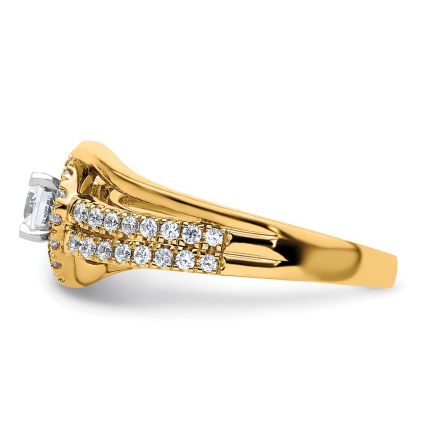 Lab Created 3/4 ct. t.w. Lab Grown Diamond VS/SI GH, Complete Engagement Ring 14K Yellow Gold