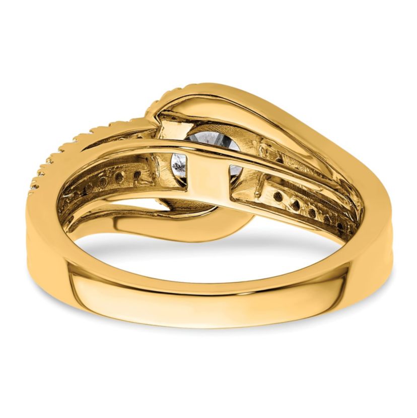 Lab Created 3/4 ct. t.w. Lab Grown Diamond VS/SI GH, Complete Engagement Ring 14K Yellow Gold