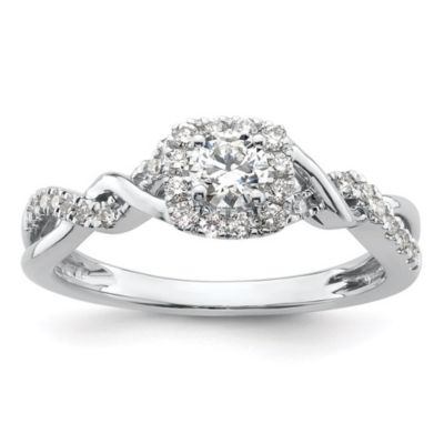 Belk & Co Lab Created 1/2 ct. t.w. Lab Grown Diamond VS/SI GH, Complete Bypass Ring 14K White Gold, 6 -  0196904207970