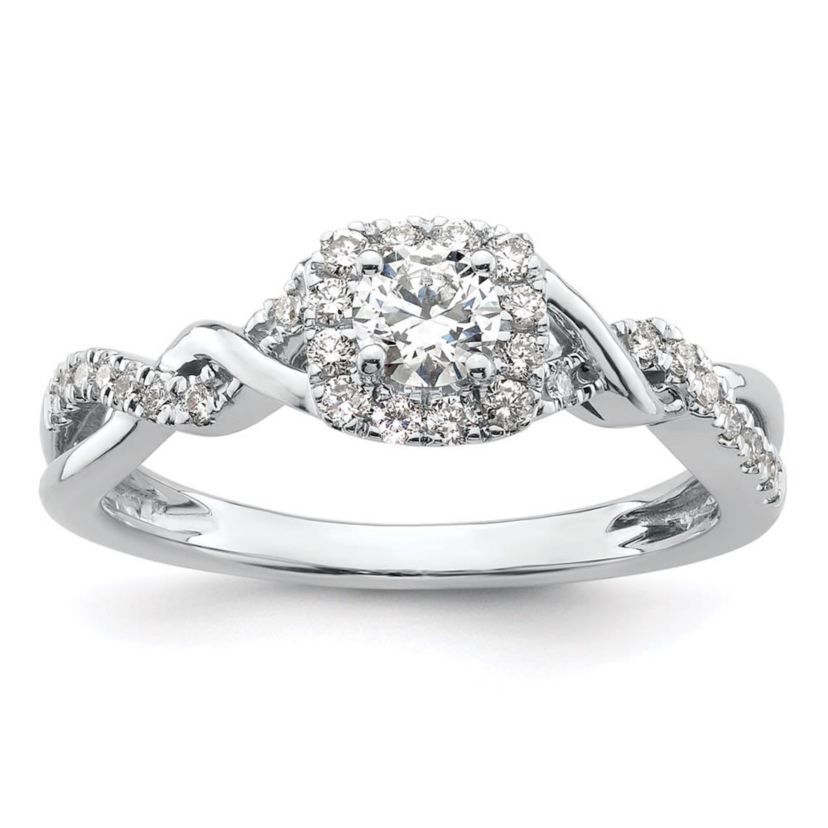 Lab Created 1/2 ct. t.w. Lab Grown Diamond VS/SI GH, Complete Bypass Ring 14K White Gold