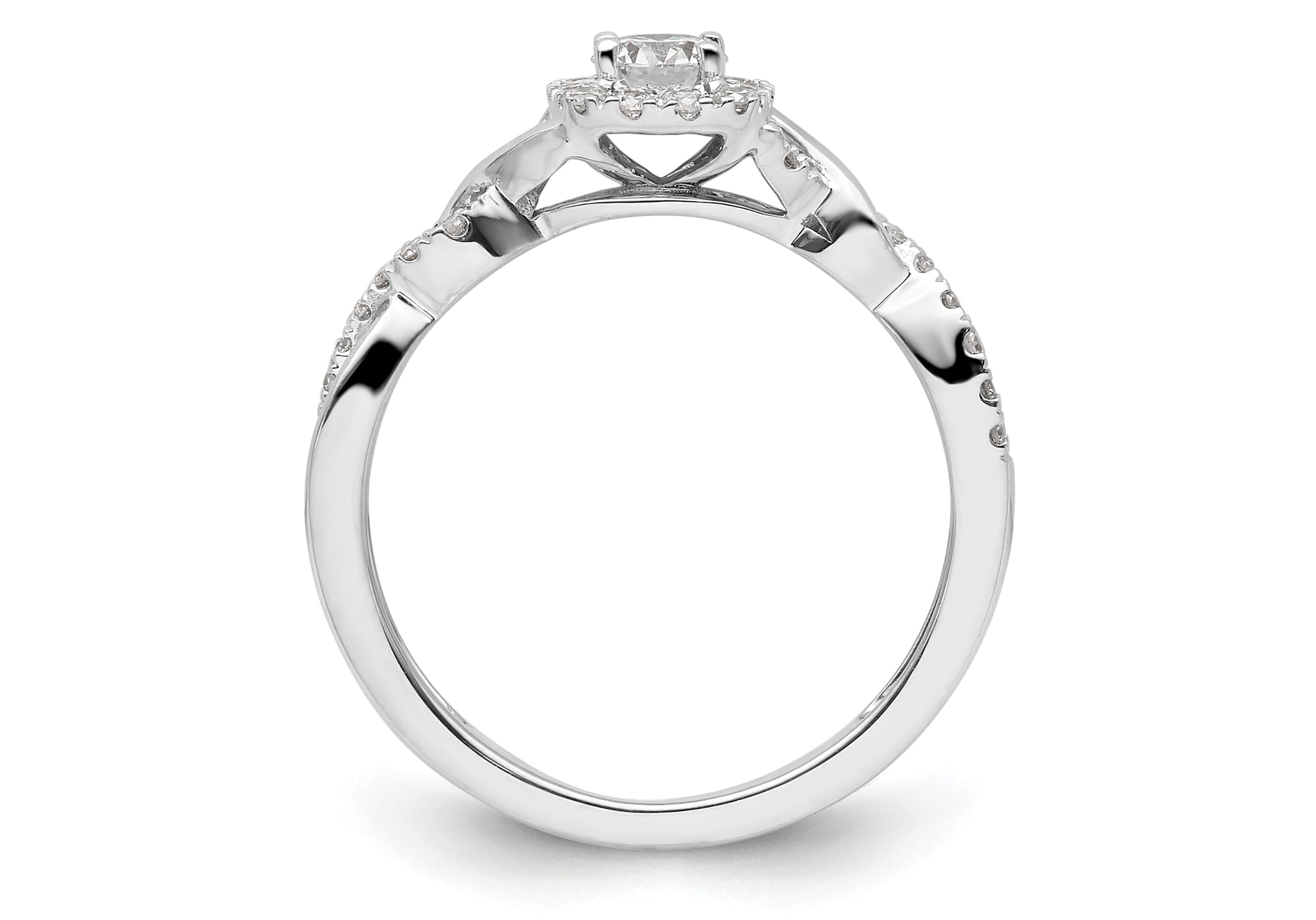 Lab Created 1/2 ct. t.w. Lab Grown Diamond VS/SI GH, Complete Bypass Ring 14K White Gold