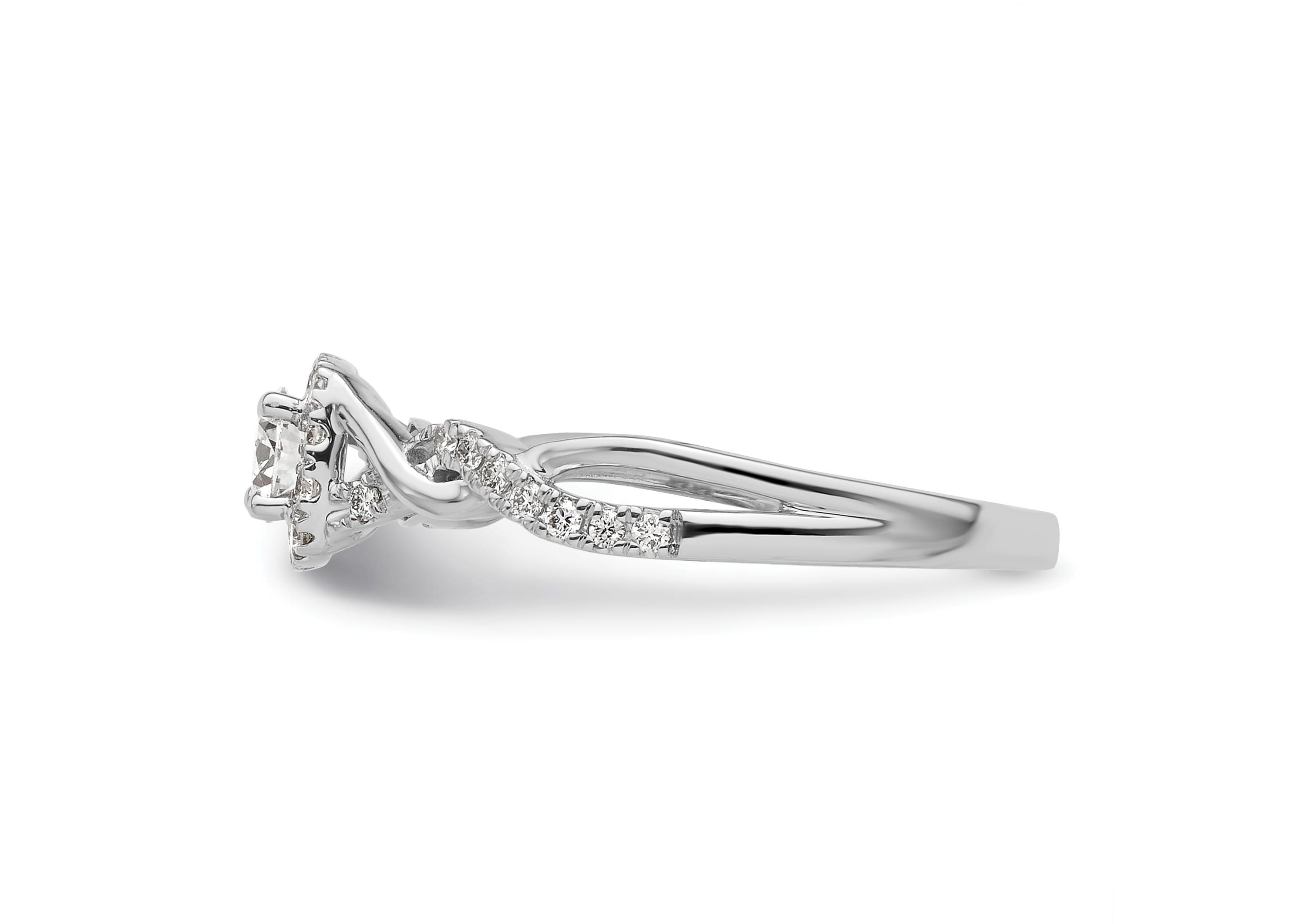 Lab Created 1/2 ct. t.w. Lab Grown Diamond VS/SI GH, Complete Bypass Ring 14K White Gold