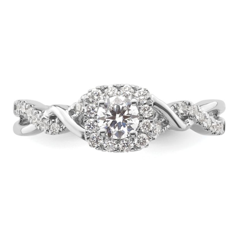 Lab Created 1/2 ct. t.w. Lab Grown Diamond VS/SI GH, Complete Bypass Ring 14K White Gold